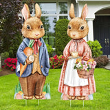 NNETM Easter Yard Signs Duo with Stakes - Whimsical 89.92cm Large Bunny Lawn Decorations (2pcs)