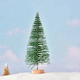 NNETM Set of 8 Pine Needle Christmas Tree Micro Bonsai Decorations