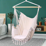 NNETM Nordic Style Cotton Hammock Chair Swing