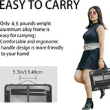 NNETM Portable Adjustable Height Folding Table with Handle