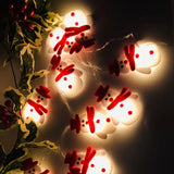 NNETM Charming LED Snowman String Lights for Festive Christmas Decor - Set of 10 Lights (5.4ft/1.65m)