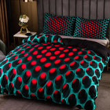 NNETM Vibrant Dreams Y2K Stereoscopic Bedding Set - 3-Piece Colorful Duvet Cover Set (Queen Size)