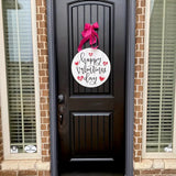 NNETM Valentine's Day Wooden Door Hanger - Heartwarming Sign for Love Celebrations