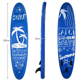 NNECW 305 x 76 x 16cm Inflatable Stand Up Long Surf Paddle Board