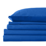NNEDSZ Comfort 2000TC 3 Piece Fitted Sheet and Pillowcase Set Bamboo Cooling Queen Royal Blue
