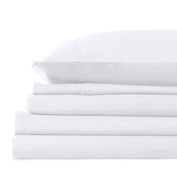 NNEDSZ Comfort 2000TC 3 Piece Fitted Sheet and Pillowcase Set Bamboo Cooling Queen White