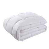 NNEDSZ Comfort 260GSM Deluxe Eco-Silk Touch Quilt 100% Cotton Cover Double White