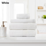 NNEIDS Comfort Cotton Bamboo Towel 4pc Set - White