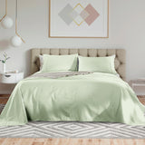 NNEKG Royal Comfort 1200TC 100% Cotton Stripe Bed Sheet Set (King Seafoam Green)