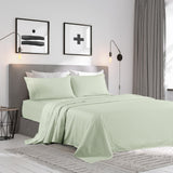NNEKG Royal Comfort 1200TC 100% Cotton Stripe Bed Sheet Set (King Seafoam Green)