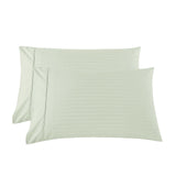 NNEKG Royal Comfort 1200TC 100% Cotton Stripe Bed Sheet Set (King Seafoam Green)
