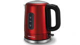 NNEDPE Morphy Richards 1L Accents Stainless Steel Kettle Red