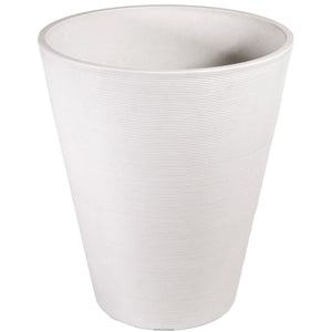 NNEDSZ Textured Round White Planter 47cm