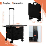 NNECW Shopping Cart with Quick-Folding Design
