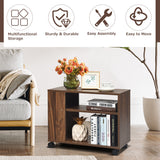NNECW 3-tier Side Table with Storage Shelf for Living Room