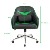 NNECW Adjustable Swivel Office Armchair with Massaging Cushion for Office Green