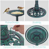 NNECW Outdoor Pedestal Bird Feeder Base for Courtyard