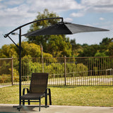 NNEDPE Sorrento Outdoor Living Cantilever Umbrella 2.7M - Charcoal