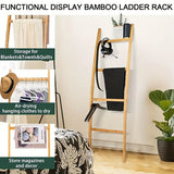 NNETM Ladder Style Storage Rack - Space Saving Towel and Blanket Organizer