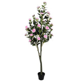 NNEDSZ Pink Artificial Camellia Tree 180cm