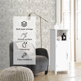 NNECW Adjustable Floor Storage Cabinet with Single Door for Bathroom