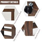 NNECW 3-tier Side Table with Storage Shelf for Living Room