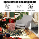 NNECW Accent Rocking Chair with Solid Steel Wood Leg for Bedroom