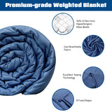 NNECW 9 kg Luxury Cooling Weighted Blanket for Quality Sleep-Blue