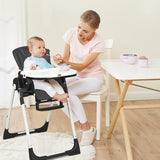 NNECW Highchair for Babies and Toddlers with Multiple Adjustable Backrest-Gray