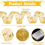 NNETM Christmas Ribbon Fairy Lights - Golden Garland