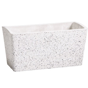 NNEDSZ Stone Concrete White Stone Rectangle Planter 50cm