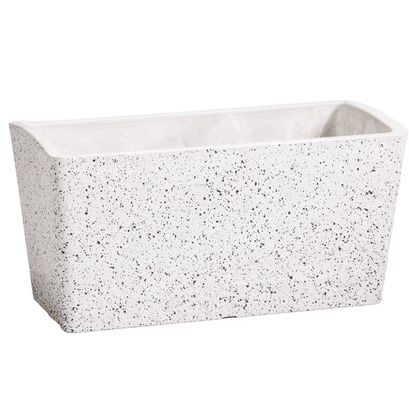 NNEDSZ Stone Concrete White Stone Rectangle Planter 50cm