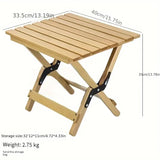 NNETM Portable Folding Wooden Camping Stool