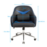 NNECW Adjustable Swivel Office Armchair with Massaging Cushion for Office Blue