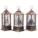 NNETM Set of 3 Christmas Lantern Lights - Santa Claus, Snowman, Reindeer Decorations