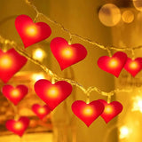 NNETM Romantic Red Love Heart Decorative String Lights(1.5M/4.92Ft)