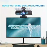 NNETM 1080P HD Webcam with Microphone - Clear Video & Crystal Clear Audio