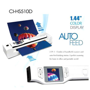 NNEDSZ 2-in-1 Combo Portable A4 1200DPI Photo & Document Scanner (CI-HS510D)