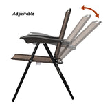 NNECW 2 Pieces Patio Folding Chairs with Armrest