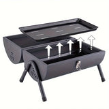 NNETM Portable Mini BBQ Grill - Foldable Outdoor Barbecue Stove