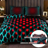 NNETM Vibrant Dreams Y2K Stereoscopic Bedding Set - 3-Piece Colorful Duvet Cover Set (Queen Size)