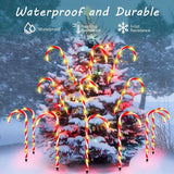 NNETM Set of 5 Solar-Powered Candy Cane Pathway Lights