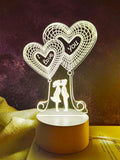 NNESN Romantic 3D Heart-Shaped LED Decorative Light | USB-Powered | Yellow Glow