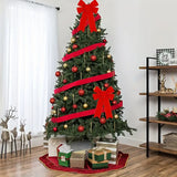 NNETM 5pcs 33.02cm Red Velvet Christmas Wreath Bow