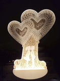 NNESN Romantic 3D Heart-Shaped LED Decorative Light | USB-Powered | Yellow Glow