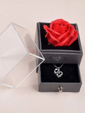 NNESN Chic Grey Rose Gift Box - Elegant Paper Floral Container