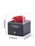 NNESN Chic Grey Rose Gift Box - Elegant Paper Floral Container