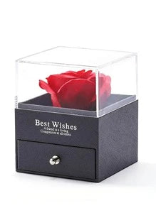 NNESN Chic Grey Rose Gift Box - Elegant Paper Floral Container