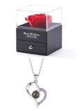 NNESN Chic Grey Rose Gift Box - Elegant Paper Floral Container