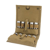 NNETM Outdoor Seasoning Bottles Set - Khaki Canvas Bag for Camping & BBQ